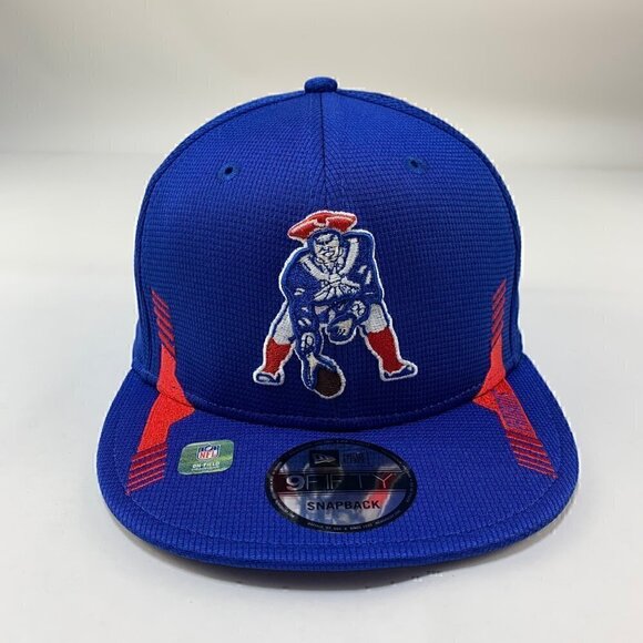 New England Patriots NFL Retro Blue 2021 New Era 9Fifty Snapback Hat New - Picture 2 of 6